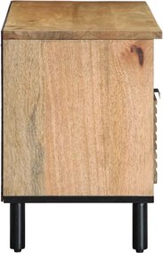 vidaXL Ντουλάπι τηλεόρασης καφέ 100x33x46 cm μασίφ ξύλο Mango