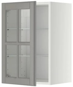 METOD ντουλάπι τοίχου με ράφια/γυάλινη πόρτα, 40x60 cm 793.949.52