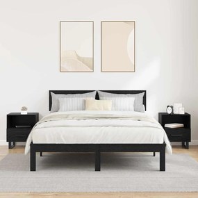 vidaXL Κομοδίνο 2 pcs Μαύρη Οξυά 40 x 35 x 47,5 εκ Επεξεργασμένο ξύλο