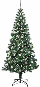vidaXL Τεχνητό προφωτισμένο Χριστουγεννιάτικο δέντρο Πράσινο 240 cm