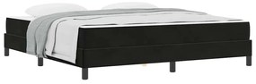 vidaXL Κρεβάτι box spring με στρώμα Μαύρο 180 x 200 cm Βελούδο