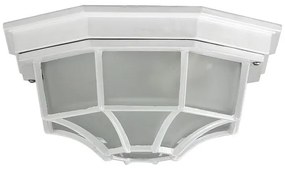 Rabalux Πλαφονιέρα Αλουμινίου 1xE27 Milano IP43 Λευκή 8336