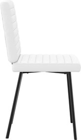 vidaXL Καρέκλες Τραπεζαρίας 2 τεμ. Λευκές από Συνθετικό Δέρμα