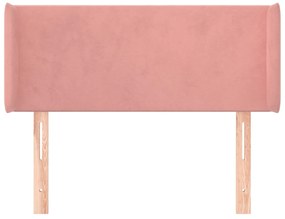 Κεφαλάρι με Πτερύγια Ροζ 103x16x78/88 εκ. Βελούδινο 3118535