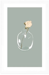 Αφίσα με παρπαστού Λουλούδι σε βάζο σε απλό στιλ