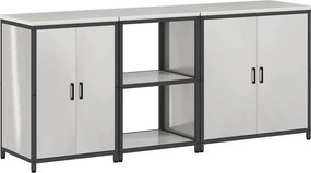 vidaXL Σετ Αποθήκευσης Κουζίνας HATTEM 3 pcs Ασημί Ανοξείδωτο Ατσάλι