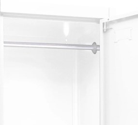 vidaXL Φοριαμός Λευκός 38 x 45 x 180 εκ. Ατσάλινος