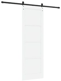 vidaXL Συρόμενη Πόρτα Λευκό και μαύρο 78 x 232 cm