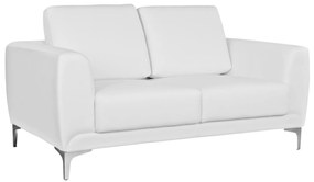 Καναπές Διθέσιος KΕΝΖΙΕ με PU Λευκό 142x81x81 εκ. 142x81x81 εκ.