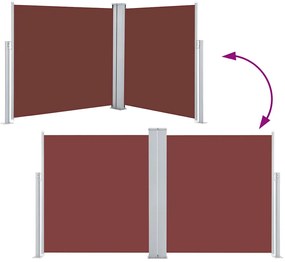 vidaXL Σκίαστρο Πλαϊνό Συρόμενο Καφέ 100 x 600 εκ.