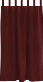 vidaXL Κουρτίνες συσκότισης 2 pcs Κόκκινο 140 x 175 cm Βελούδο