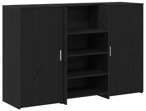 vidaXL Γραφείο υποδοχής Μαύρο Δρυς 155x50x103,5 εκ. Επεξεργασμένο Ξύλο