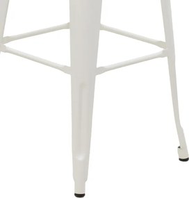 Σκαμπό μπαρ με πλάτη Utopia pakoworld λευκό μέταλλο 42x42x97εκ