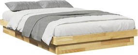 vidaXL Πλαίσιο κρεβατιού χωρίς στρώμα 120x200 cm μασίφ ξύλο δρυς