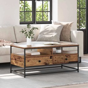 Τραπεζάκι σαλονιού με συρτάρι Παλιό Ξύλο 100 x 51 x 45 cm