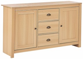 Σιφονιέρα Berwyn 529, Ανοιχτό χρώμα ξύλου, Με συρτάρια και ντουλάπια, 80x140x40cm, 50 kg | Epipla1.gr