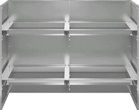vidaXL Γλάστρα Κήπου Ασημί 80 x 40 x 60 cm Γαλβανισμένος Χάλυβας