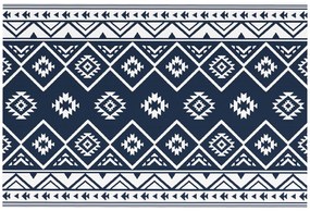 Outsunny Υπαίθριο Χαλί Χαλί Βεράντας, Ανθεκτικό στις Καιρικές Συνθήκες, Μοντέρνο Σχέδιο, 182 cm x 274 cm x 0,3 cm, Μαύρο + Λευκό