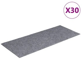 vidaXL Πατάκια για σκάλες Αυτοκόλλητα 30 τεμάχια 60x25 cm Ορθογώνια