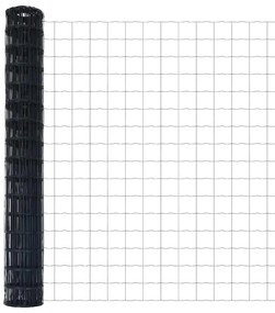 vidaXL Φράχτης Εuro Γκρι 1,6 x 10 m Σίδηρος με επικάλυψη PVC