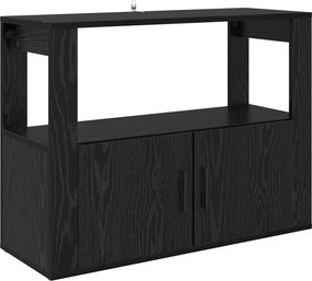 vidaXL Πλαϊνό γραφείο Μαύρη δρυς 80 x 30 x 60 cm Επεξεργασμένο ξύλο