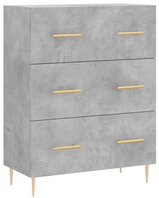 vidaXL Ντουλάπι Γκρι Σκυροδέματος 69,5x34x180 εκ. Επεξεργασμένο Ξύλο