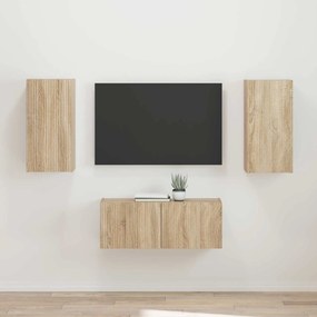 vidaXL Σετ επίπλου τηλεόρασης 2 pcs Δρύς Sonoma Επεξεργασμένο ξύλο