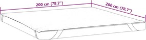 vidaXL Προστατευτικό στρώματος Λευκό 200x200 εκ. Αδιάβροχο