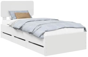 vidaXL Σκελετός Κρεβατιού Λευκό 100 x 200 cm Μηχανήματος Ξύλο