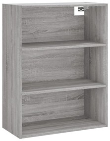 VidaXL Ντουλάπι Γκρι Sonoma 69,5 x 34 x 180 εκ. Επεξεργασμένο Ξύλο