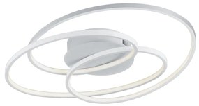 Gale Μοντέρνα Μεταλλική Πλαφονιέρα Οροφής με Ενσωματωμένο LED σε Λευκό χρώμα 60cm Trio Lighting 673916031
