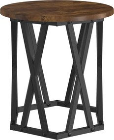 vidaXL Τραπεζάκι Πλευράς 2 pcs Καπνιστό Δρύς