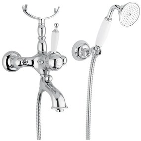 Μπαταρία λουτρού Bugnatese Oxford με τηλέφωνο-Ασημί