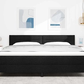 vidaXL Κεφαλάρι με κεφαλάρι Μαύρο 180 cm Τεχνητό Δέρμα