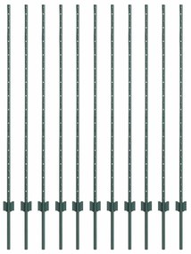 vidaXL Φράχτες 22 pcs Πράσινο 140 cm Ατσάλι
