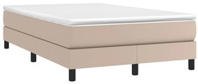 vidaXL Κρεβάτι Boxspring με Στρώμα Καπουτσίνο 120x200εκ.από Συνθ.Δέρμα