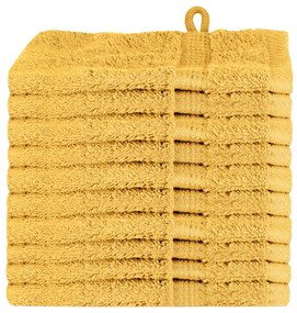 vidaXL Πετσέτες 10 pcs Χρυσό 15 x 21 cm Βαμβάκι