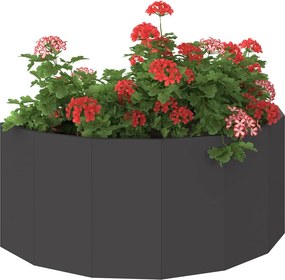 vidaXL Γλάστρα Μαύρο 90 x 45 x 35 cm Ατσάλι