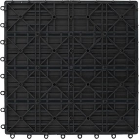 vidaXL Πλάκα Κατασκευής 11 pcs Γκρι 30 x 30 cm WPC