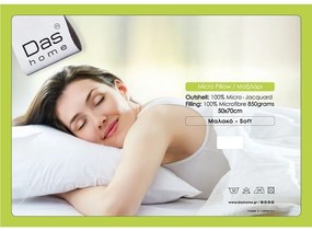 Μαξιλάρι Ύπνου 1058 Micro White Das Home 50Χ70 50x70cm Microfiber