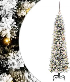 vidaXL Τεχνητό Χριστουγεννιάτικο Δέντρο με 150 LED Λευκό 150 cm