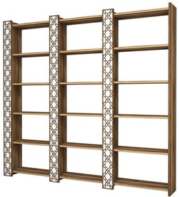 Βιβλιοθήκη City 845HCT3618 184,6x24,2x170cm Walnut-White