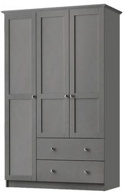 Ντουλάπα Ρούχων Emily 0235943 Τρίφυλλη 105x50x210cm Anthracite Τρίφυλλη