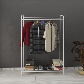 Stewehome μεταλλική διπλή κρεμάστρα ρούχων με βάση για μπουτίκ μεγάλη