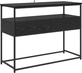 vidaXL Τραπέζι κονσόλας Μαύρη Οξυά 100 x 40 x 75 cm Επεξεργασμένο ξύλο