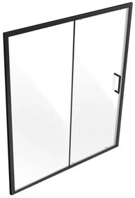 VEVOR Semi-frameless Shower Door 57.7-59&quot; x 70&quot; Tempered Glass 1/4&quot; Matte Black