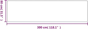 vidaXL Χαλί Διάδρομος Εμφάνιση Σιζάλ Platina 80 x 300 εκ.