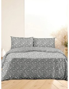 Σετ Σεντόνια Flannel 040 Grey Μονό (160x260)