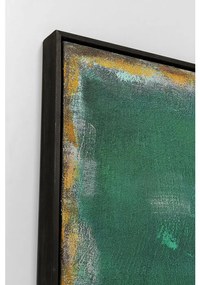 Πίνακας Αφηρημένη Τέχνη Vista Πράσινο Καμβάς Abstract 92x4,8x122 εκ. - Μπλε