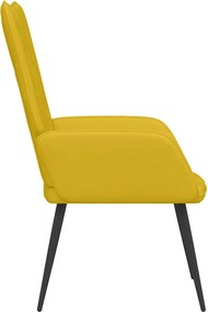 vidaXL Πολυθρόνα Relax Κίτρινο Μουσταρδί Βελούδινη